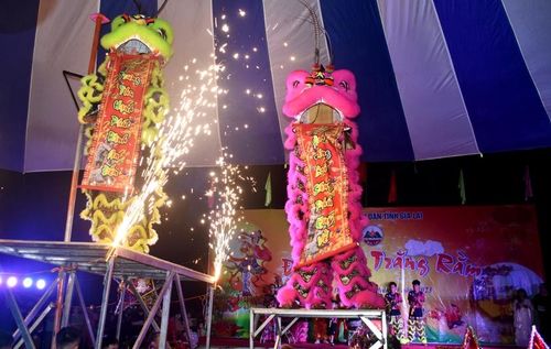 Những màn múa lân đặc sắc tại Đêm hội. Ảnh: Đinh Yến
