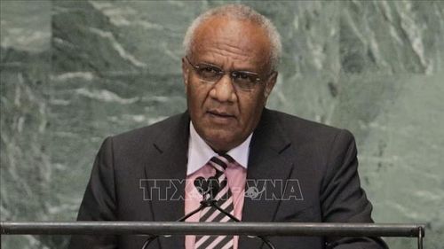 Ông Sato Kilman được bầu làm Thủ tướng mới của Vanuatu ngày 4/9/2023. Ảnh: Reuters/TTXVN