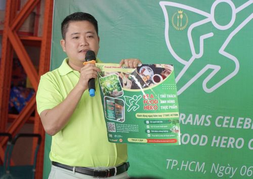 Ông Nguyễn Tuấn Khởi chia sẻ tại buổi lễ phát động chương trình "Thử thách anh hùng thực phẩm".