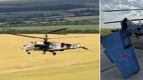 Trực thăng Ka-52 bị bắn nát đuôi vẫn về căn cứ an toàn.