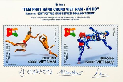Hai mẫu tem được Bưu điện Việt Nam phát hành. 