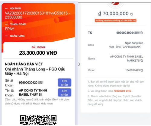 Thông tin nạp tiền của anh Đỗ N.T.
