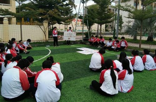 “Lớp học không tường” giúp học sinh thỏa sức sáng tạo, học tập với không gian mở. Ảnh: Trúc Hân