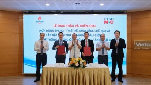 Lễ trao thầu và triển khai hợp đồng EPCI#2 Dự án khí Lô B. Ảnh: PTSC M&C