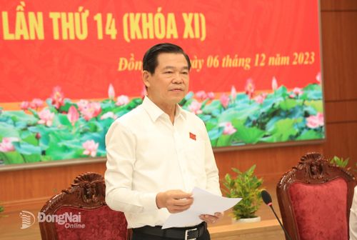 Bí thư Tỉnh ủy Nguyễn Hồng Lĩnh phát biểu khai mạc hội nghị. Ảnh: Công Nghĩa