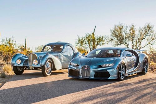Nguồn cảm hứng cho chiếc Chiron Super Sport chính là huyền thoại Bugatti Type 57 SC Atlantic mang số khung 57374. Với màu sơn xanh Petrol Blue Metallic, chiếc xe này xuất xưởng vào năm 1936 và được bán cho Victor Rothschild.