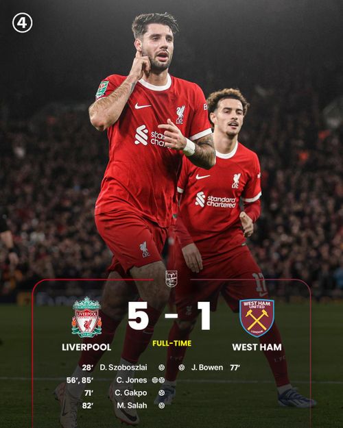 Kết quả bóng đá - Liverpool thắng giòn giã