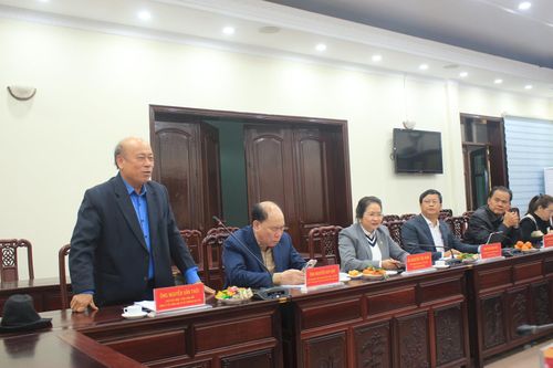 Đại diện Hiệp hội doanh nghiệp tỉnh Thái Nguyên phát biểu.
