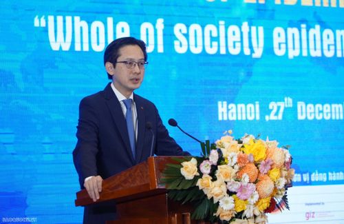 Thứ trưởng Ngoại giao Đỗ Hùng Việt phát biểu tại sự kiện. (Ảnh: Tuấn Việt)