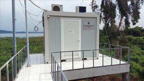 Trạm quan trắc nước hồ Đá Đen (Bà Rịa-Vũng Tàu). Ảnh tư liệu: Đoàn Mạnh Dương/TTXVN