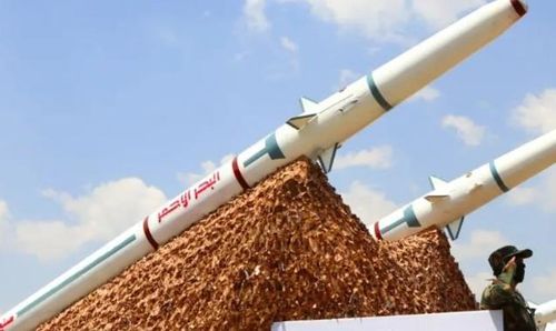 Al Bahr Al Ahmar là loại tên lửa đạn đạo chống hạm nhỏ nhất mà lực lượng Houthi đã sử dụng. Ảnh: X