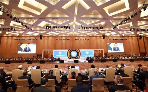 Quang cảnh khai mạc hội nghị Cấp cao lần thứ 19 Phong trào Không liên kết, sáng 19/1/2024. Ảnh: Nhật Anh/TTXVN