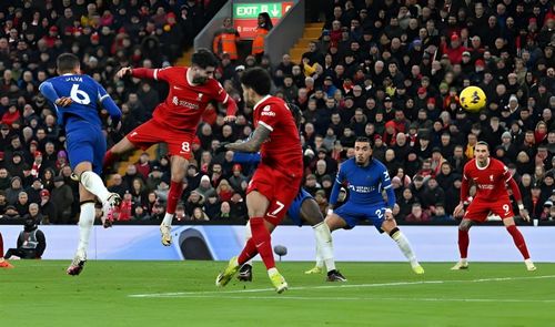 Bàn thắng thứ 3 của Szoboszlai giúp cho Liverpool cầm chắc phần thắng trước Chelsea (Ảnh: getty)