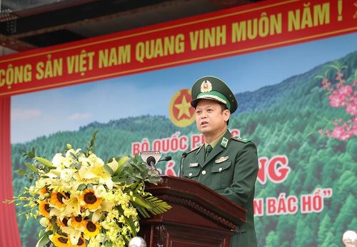 Trung tướng Nguyễn Anh Tuấn phát biểu hưởng ứng tại buổi lễ.
