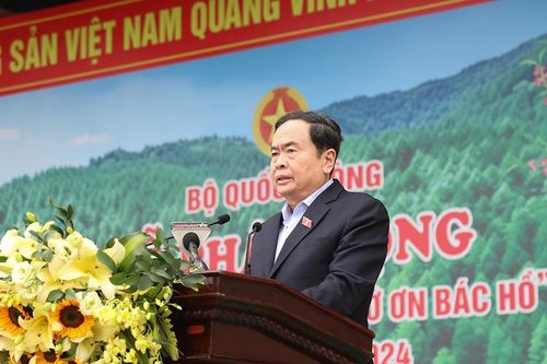 Phó Chủ tịch Thường trực Quốc hội Trần Thanh Mẫn phát biểu tại buổi lễ.