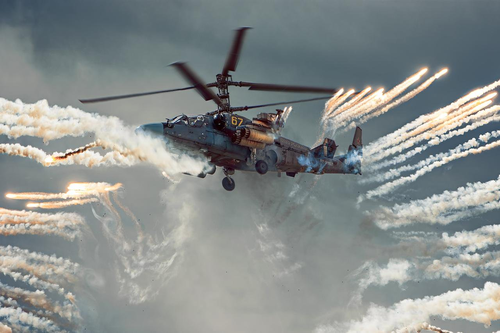Ka-52E là phiên bản hiện đại hóa của máy bay trực thăng trinh sát tấn công Ka-52 do Nga phát triển. Ảnh: Rosoboronexport