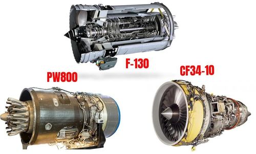 Không quân Mỹ đang đầu tư hàng tỷ USD cho nỗ lực duy trì hoạt động của phi đội 76 máy bay B-52H. (Hình ảnh những ứng cử viên để thay thế cho động cơ trên B-52H bao gồm F-130 của Rolls-Royce, CF34-10 của General Electric và PW800 của Pratt & Whitney ).