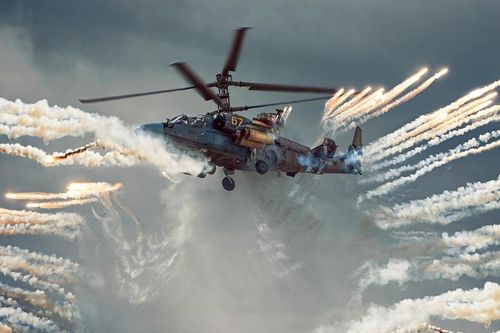 Ka-52E là phiên bản hiện đại hóa của máy bay trực thăng trinh sát tấn công Ka-52 do Nga phát triển. Ảnh: Rosoboronexport
