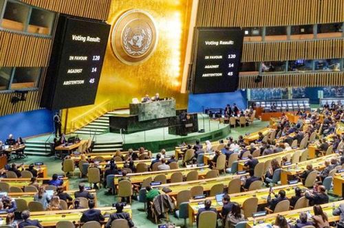 Phiên họp Đại hội đồng Liên hợp quốc về xung đột Israel – Hamas.