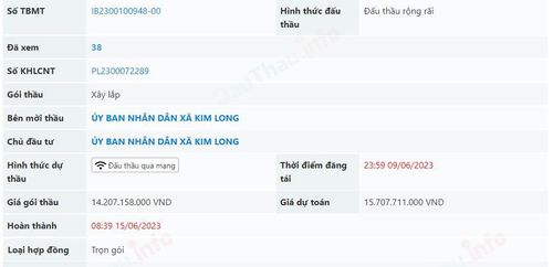 Theo như niên yết công khai trên hệ thống thì giá trúng thầu của Công ty Quảng Bích cao hơn giá gói thầu và xấp xỉ giá dự toán.