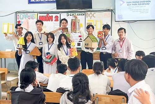 Sản phẩm giờ học toán ứng dụng STEM của giáo viên Phạm Phúc Hậu. Ảnh: Hồng Ngự.