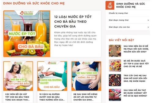 Nhiều kiến thức chuyên môn về dinh dưỡng và sức khỏe cho mẹ và bé tại mục Sổ tay của mẹ.