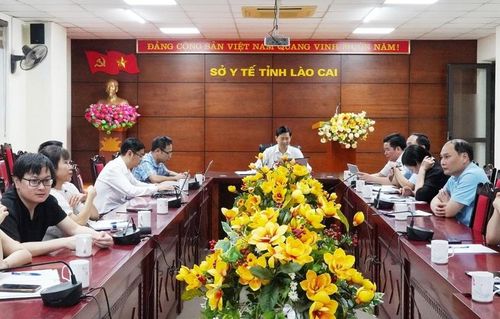 Đại biểu dự hội nghị tại điểm cầu tỉnh Lào Cai.