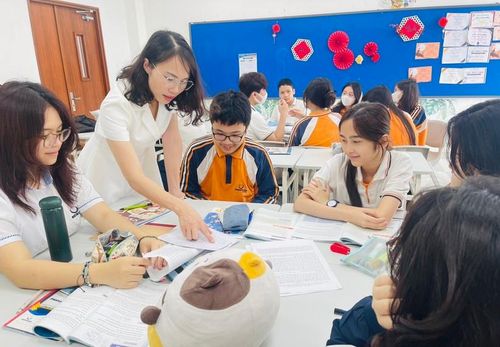 Một tiết học của cô Đình Thị Thủy, giáo viên Ngữ văn, Trường Phổ thông liên cấp Phenikaa, Hà Nội.