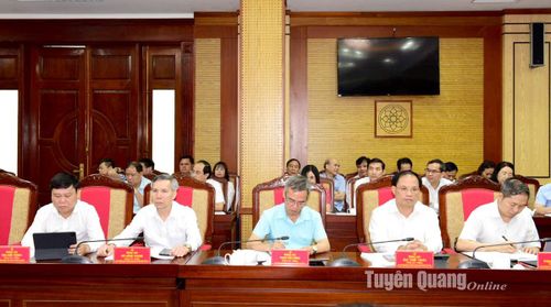 Các đồng chí Ủy viên Ban Chấp hành Đảng bộ tỉnh dự hội nghị.