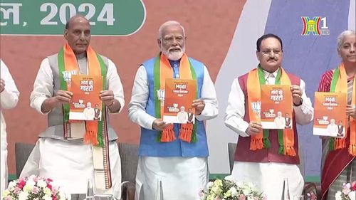 Đảng Nhân dân Ấn Độ (BJP) của Thủ tướng Ấn Độ Narendra Modi công bố cương lĩnh tranh cử.