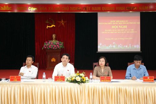 Các đại biểu Quốc hội TP Hà Nội thuộc Đơn vị bầu cử số 7.