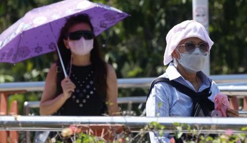 Nhiệt độ lên tới 40,1°C tại thủ đô Bangkok (Thái Lan) ngày 24/4. (Nguồn: EPA)