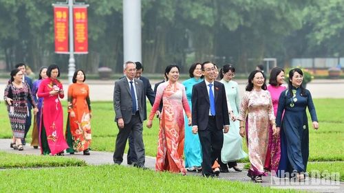 Các đại biểu Quốc hội đoàn Thành phố Hồ Chí Minh trước Lễ khai mạc Kỳ họp thứ 7, Quốc hội khóa XV.