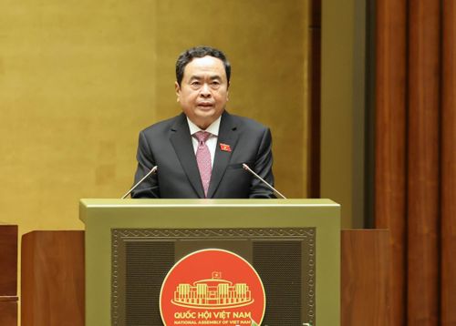 Phó Chủ tịch Thường trực Quốc hội Trần Thanh Mẫn phát biểu khai mạc kỳ họp, sáng 20-5. Ảnh: QUANG PHÚC