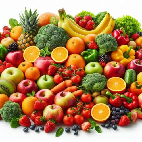Trái cây, rau củ quả cung cấp vitamin, khoáng chất có lợi cho cơ thể khi bị sốt phát ban.