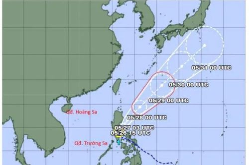 Áp thấp nhiệt đới gần Biển Đông đã mạnh thành bão Ewiniar