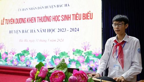  Đại diện học sinh xuất sắc chia sẻ kinh nghiệm học tập. 