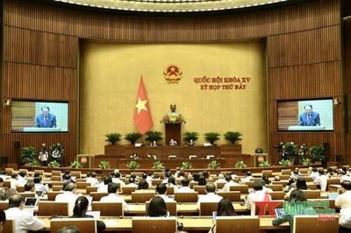 Quang cảnh phiên họp Quốc hội sáng 3-6. Ảnh: Trọng Hải