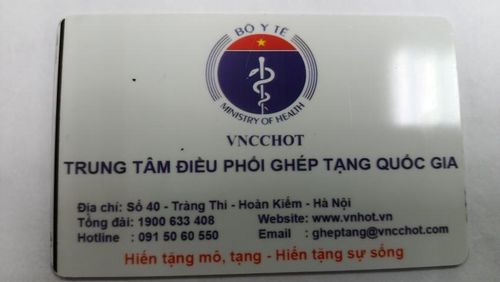 Thẻ hiến tạng.