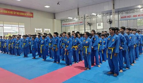 Đội vovinam học sinh Đồng Tháp tập huấn tại TP Cần Thơ trước ngày xuất quân dự Vòng chung kết Hội khỏe Phù Đổng toàn quốc lần thứ X năm 2024