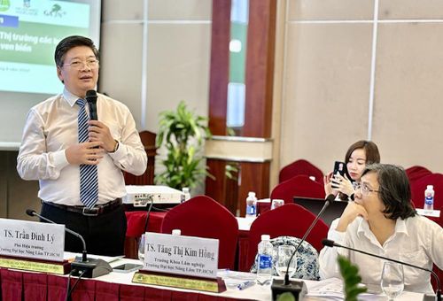 TS Trần Đình Lý phát biểu tại tọa đàm. Ảnh: L.H.