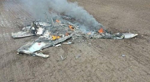 Su-35 bị bắn hạ ở Ukraine.