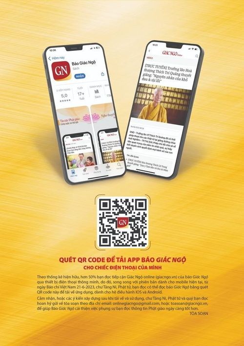 Quét QR Code để tải App Báo Giác Ngộ cho chiếc điện thoại của mình