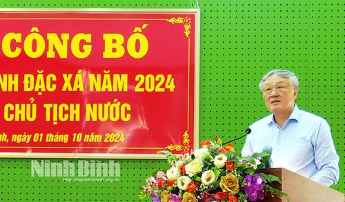 Phó Thủ tướng Thường trực Chính phủ Nguyễn Hòa Bình phát biểu chỉ đạo tại Lễ công bố.