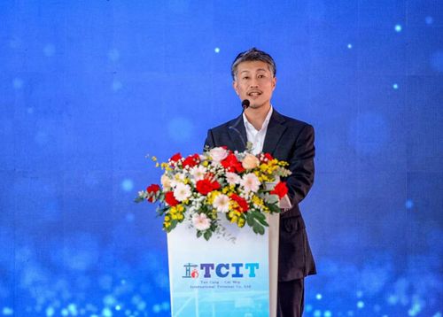 Ông Shotaro Ikeda - Tổng giám đốc hãng tàu ONE (Việt Nam) chia sẻ tại sự kiện