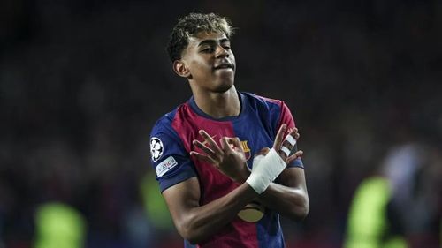 Lamine Yamal ghi bàn trở lại sau hơn một tháng. (Nguồn: Getty Images)