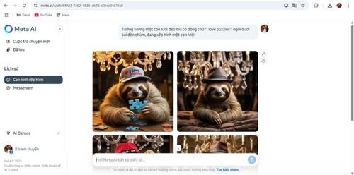 Tính năng "tưởng tượng" trên Meta AI.