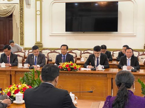  Đồng chí Nguyễn Văn Được phát biểu tại buổi làm việc. Ảnh: XUÂN HẠNH 