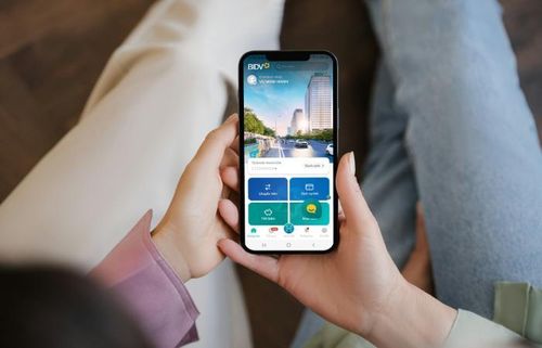 Ứng dụng ngân hàng BIDV trên điện thoại. Ảnh: Bnews/vnanet.vn phát