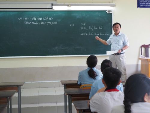 Cán bộ coi thi phổ biến quy chế thi